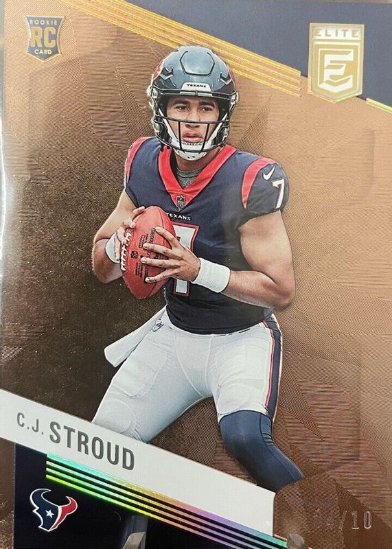 CJ Stroud 2023 Elite #112 Gold /10 Rookie SGC 10