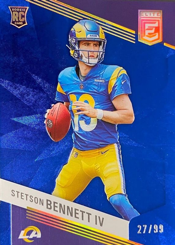 Stetson Bennett IV 2023 Elite #182 Blue /99 Rookie RAW