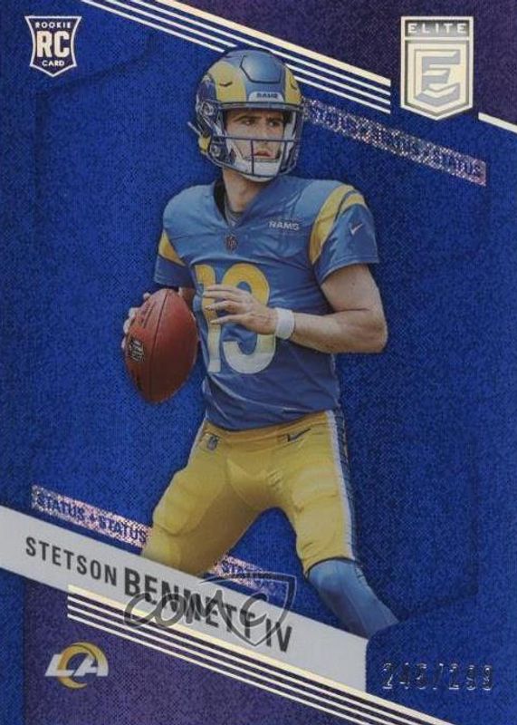 Stetson Bennett IV 2023 Elite #182 Status Sparkle /299 Rookie RAW