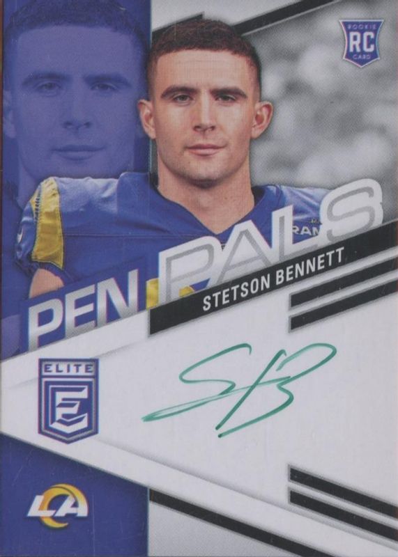 Stetson Bennett IV 2023 Elite #PPSB Pen Pals - Green Ink Rookie RAW