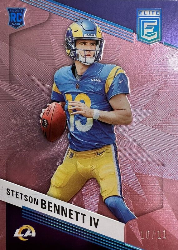 Stetson Bennett IV 2023 Elite #182 FOTL Pink /11 Rookie RAW