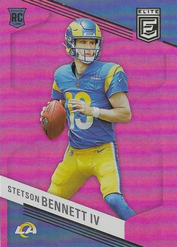 Stetson Bennett IV 2023 Elite #182 Pink Rookie RAW