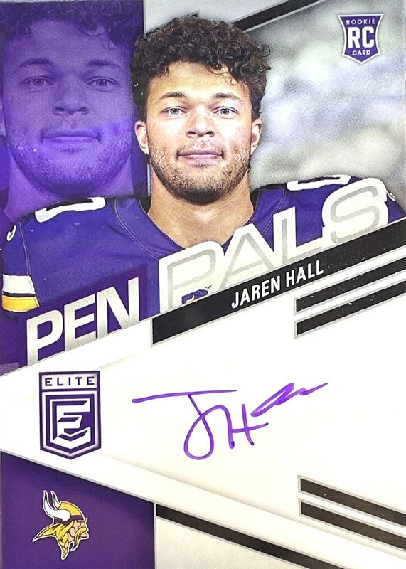 Jaren Hall 2023 Elite #PPJHA Pen Pals - Purple Ink Rookie RAW