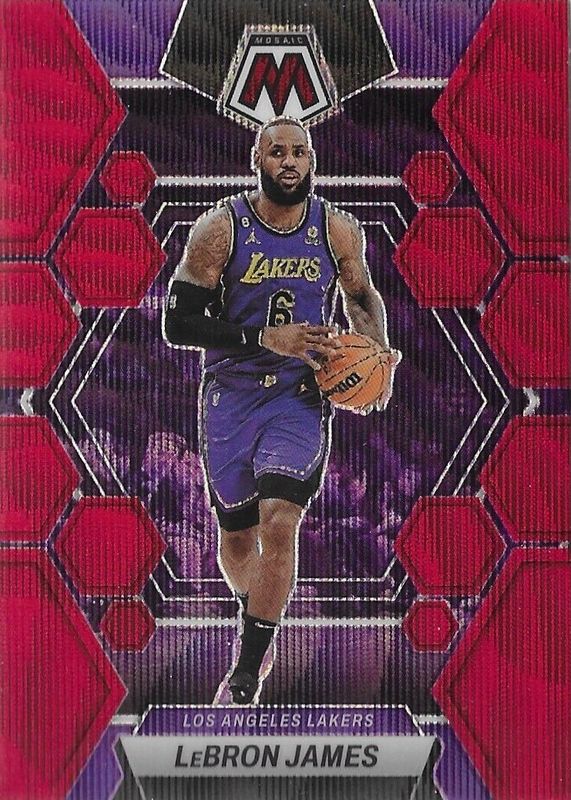 LeBron James 2022 Mosaic #98 Red Wave PSA 10