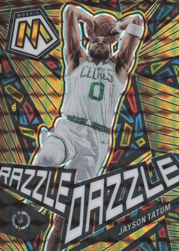 Jayson Tatum 2022 Mosaic #14 Razzle Dazzle /(SSP) SGC 10