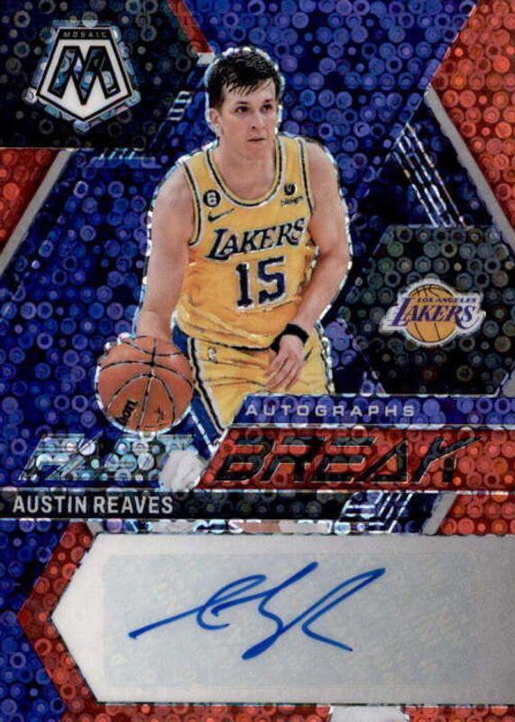 2022 Mosaic #FB-AUS Fast Break Autographs - Red /49