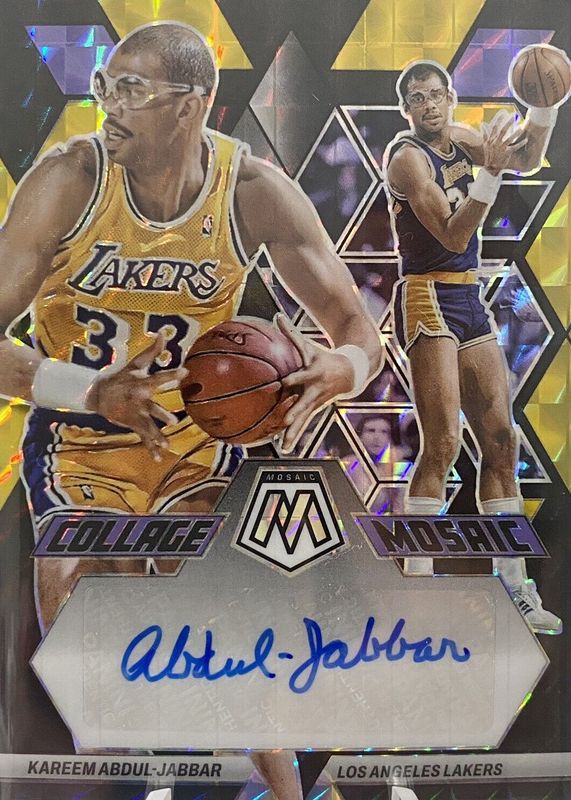 Kareem Abdul-Jabbar 2022 Mosaic #CM-KAJ Collage Autographs - Choice Black Gold /8 PSA 10