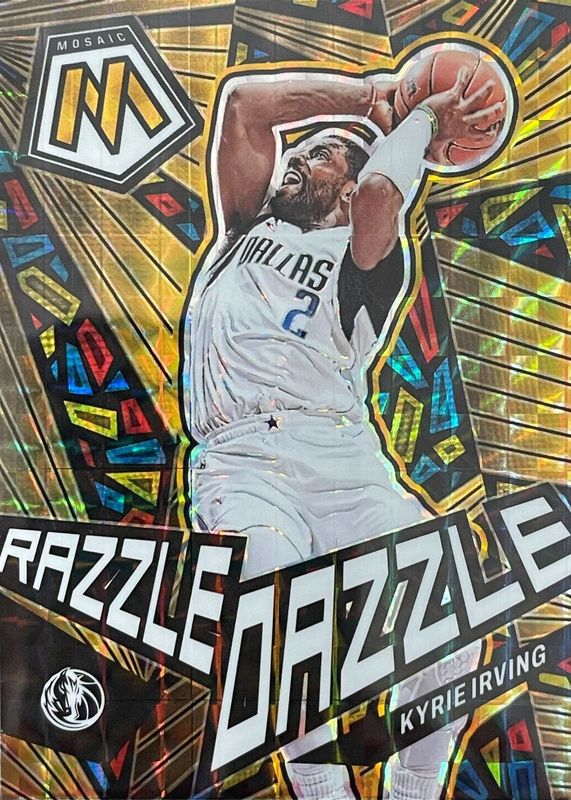 Kyrie Irving 2022 Mosaic #8 Razzle Dazzle /(SSP) RAW