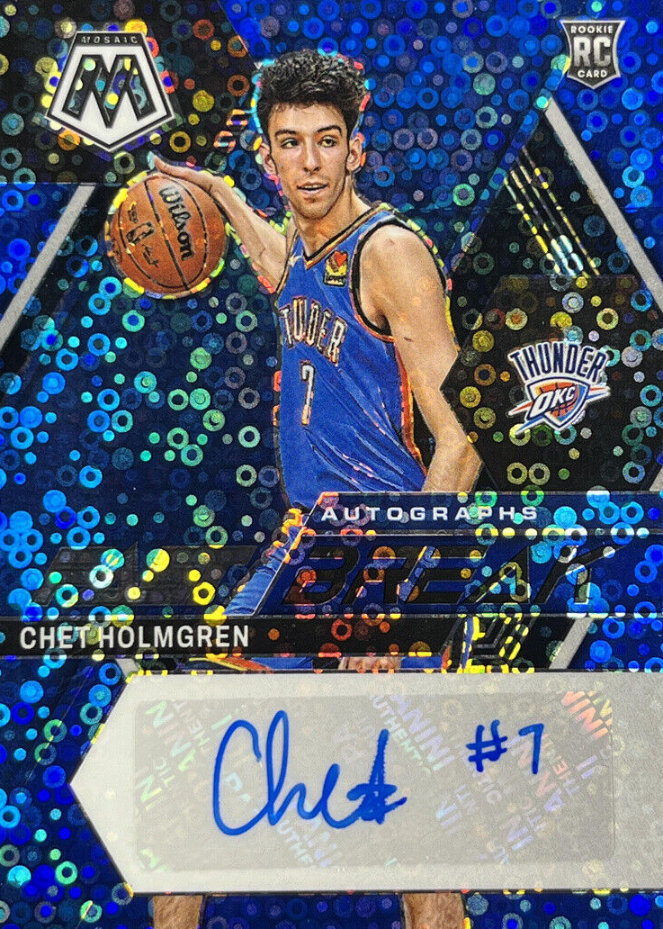 スポーツ選手 Chet Holmgren /25 RC AUTO Chet Holmgren 2022 Mosaic #FB-HOL Fast Break Autographs
