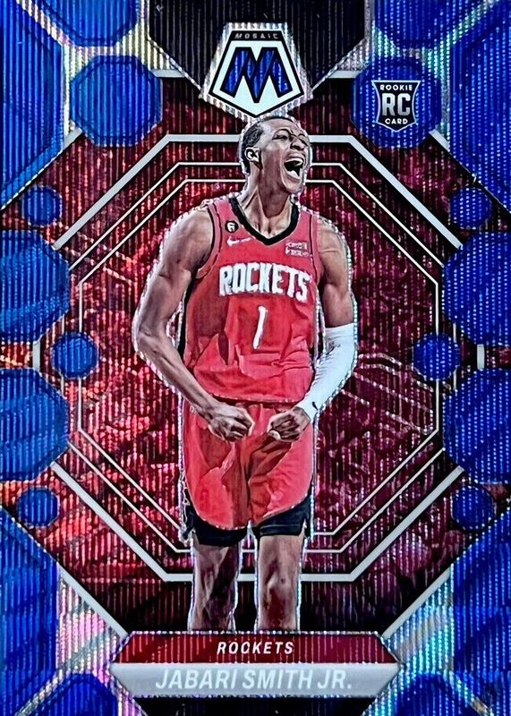 Jabari Smith Jr. 2022 Mosaic #239 Blue Wave Rookie PSA 10