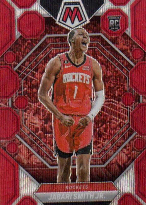Jabari Smith Jr. 2022 Mosaic #239 Red Wave Rookie RAW