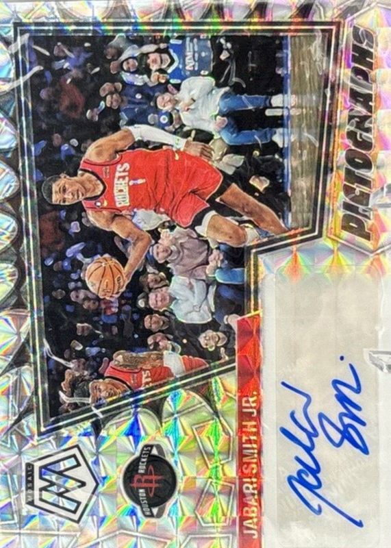 Jabari Smith Jr. 2022 Mosaic #PM-JSR Pictographs Autographs Rookie PSA 9