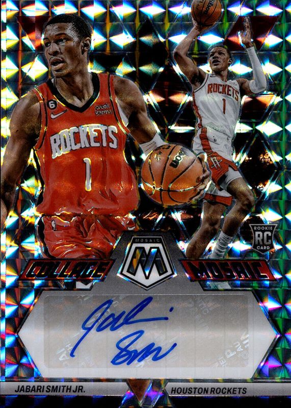 Jabari Smith Jr. 2022 Mosaic #CM-JSJ Collage Autographs Rookie BGS 9