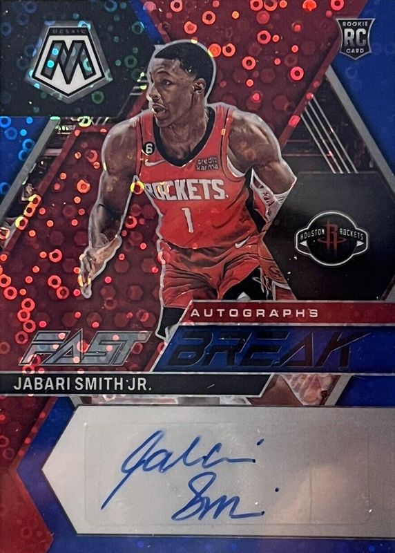 Jabari Smith Jr. 2022 Mosaic #FB-JSJ Fast Break Autographs - Blue /25 Rookie RAW