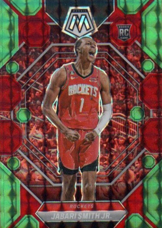 Jabari Smith Jr. 2022 Mosaic #239 Choice Red & Green Rookie PSA 10