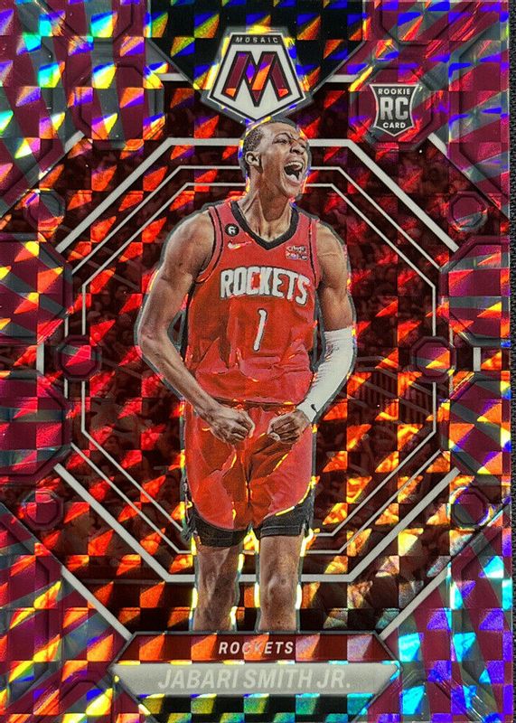 Jabari Smith Jr. 2022 Mosaic #239 FOTL Pink Swirl /20 Rookie PSA 10