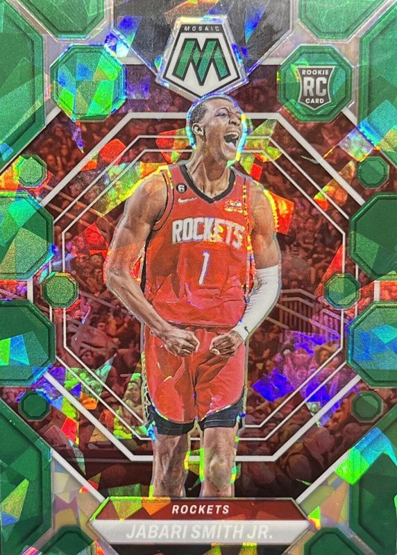 Jabari Smith Jr. 2022 Mosaic #239 Green Ice Rookie PSA 10