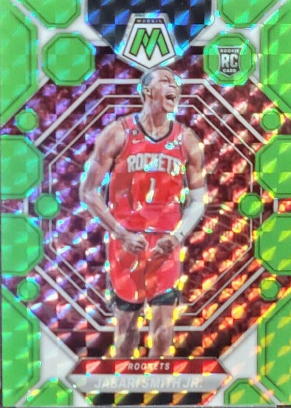 Jabari Smith Jr. 2022 Mosaic #239 Green Fluorescent /10 Rookie BGS 10 PRISTINE