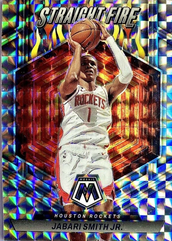 Jabari Smith Jr. 2022 Mosaic #20 Straight Fire Rookie SGC 10