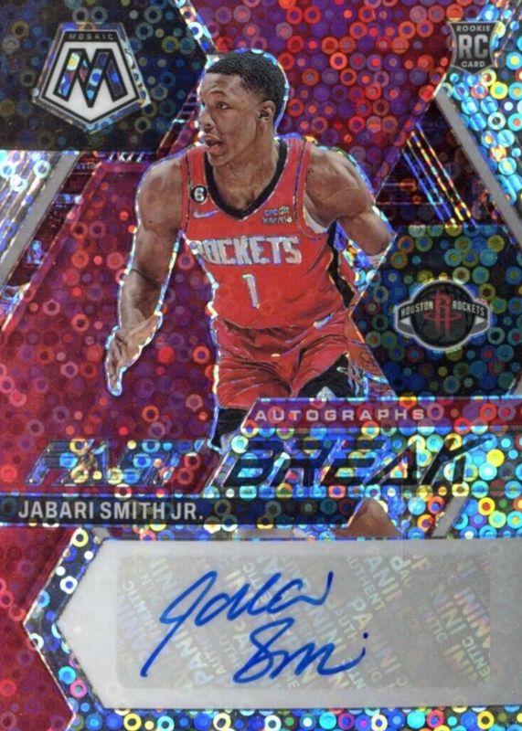 Jabari Smith Jr. 2022 Mosaic #FB-JSJ Fast Break Autographs Rookie PSA 10