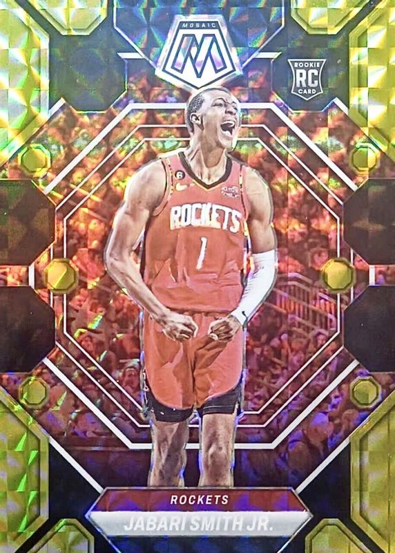 Jabari Smith Jr. 2022 Mosaic #239 Choice Black Gold /8 Rookie RAW