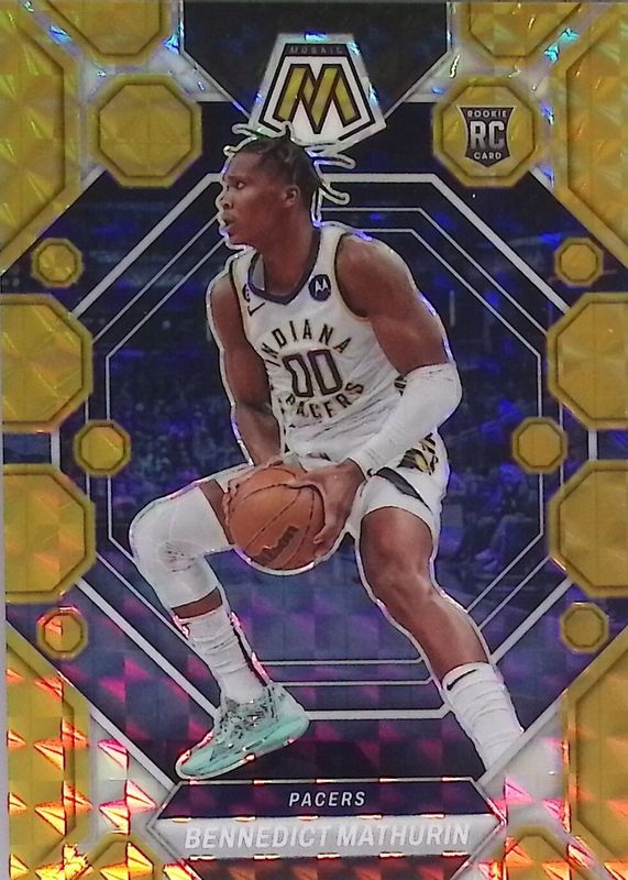 Bennedict Mathurin 2022 Mosaic #210 Gold /10 Rookie PSA 10