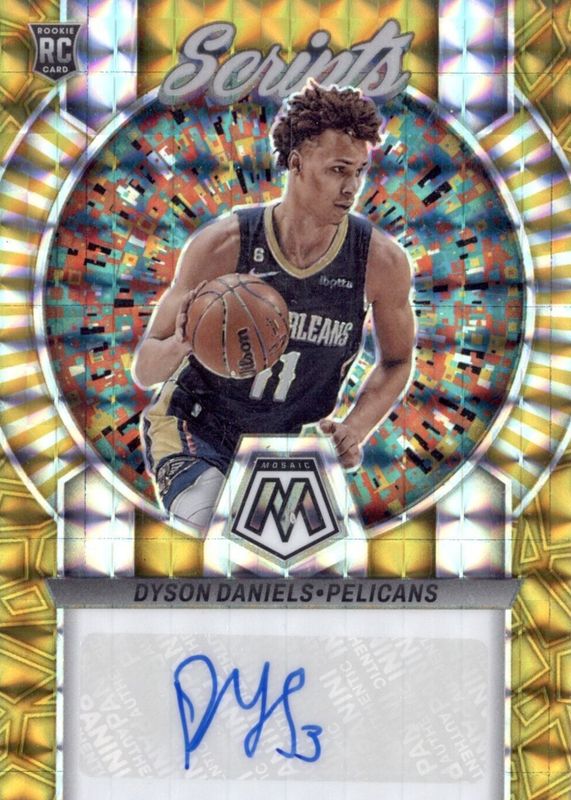 Dyson Daniels 2022 Mosaic #RS-DAN Rookie Scripts - Gold /10 RAW