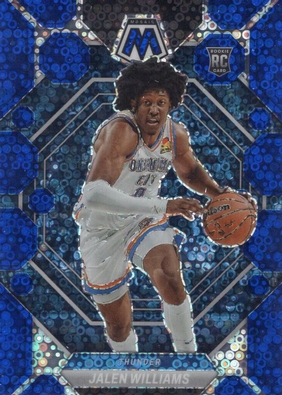 Jalen Williams 2022 Mosaic #217 Fast Break Blue /85 Rookie RAW