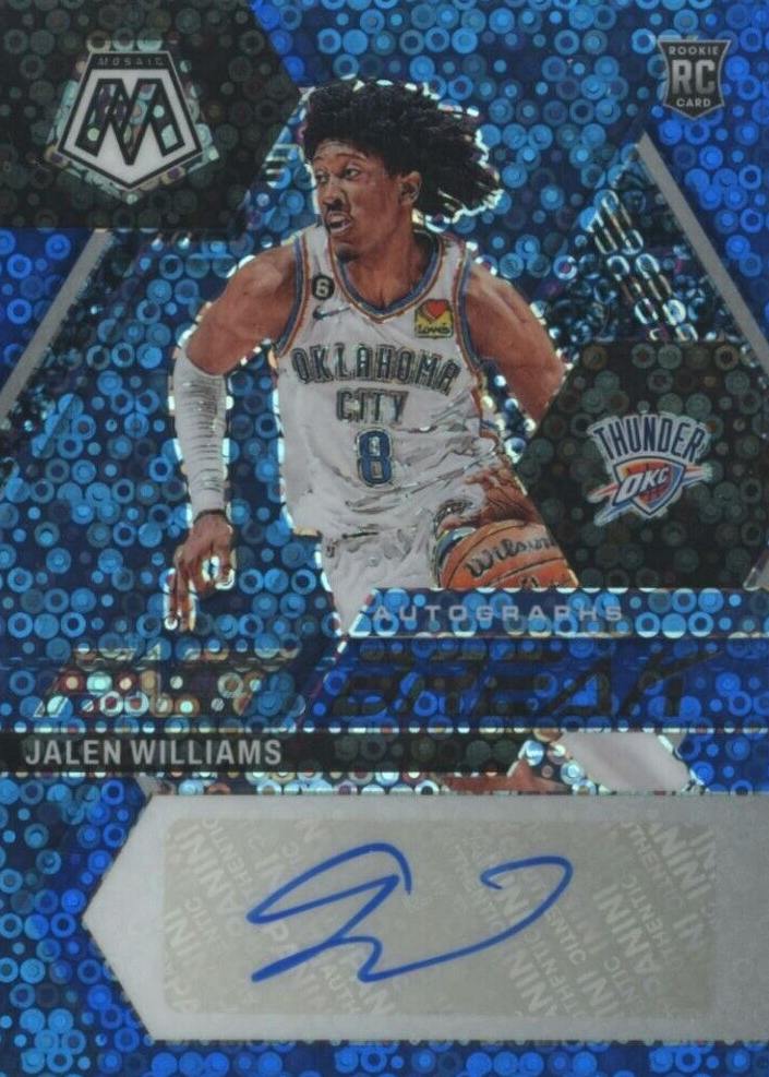 Jalen Williams 2022 Mosaic #FB-JAL Fast Break Autographs - Blue 