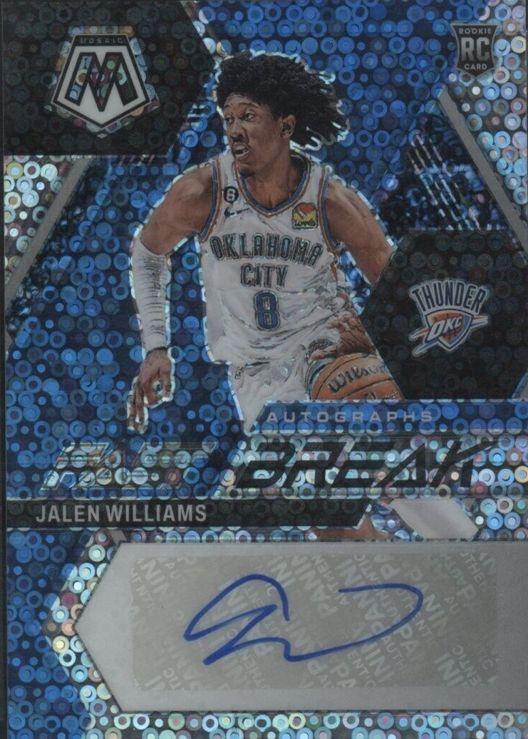 Jalen Williams 2022 Mosaic #FB-JAL Fast Break Autographs Price