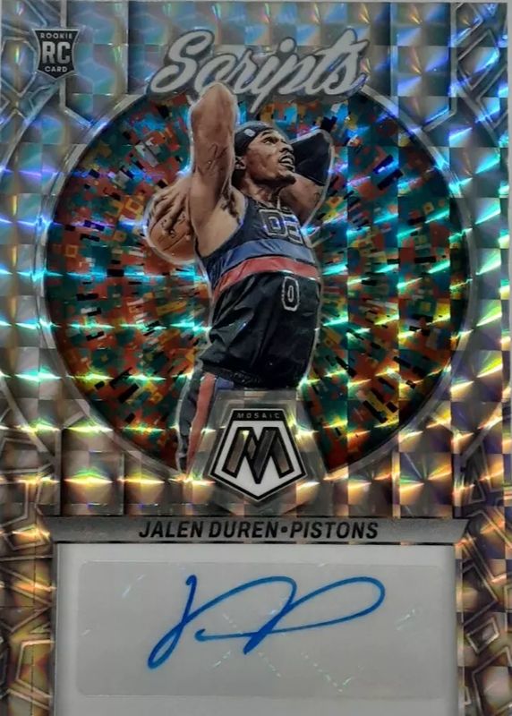 Jalen Duren 2022 Mosaic #RS-JAL Rookie Scripts Rookie BGS 9