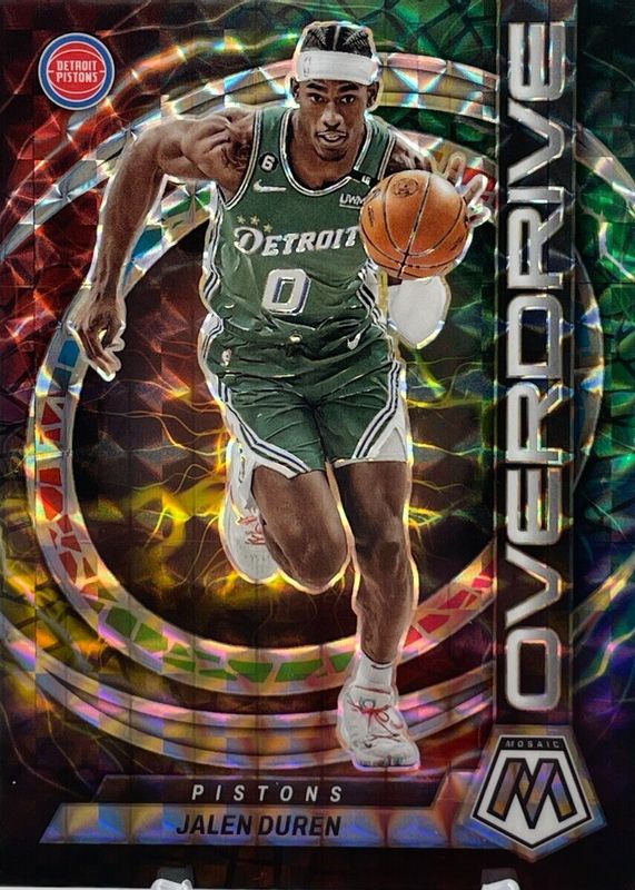 Jalen Duren 2022 Mosaic #1 Overdrive Rookie PSA 10