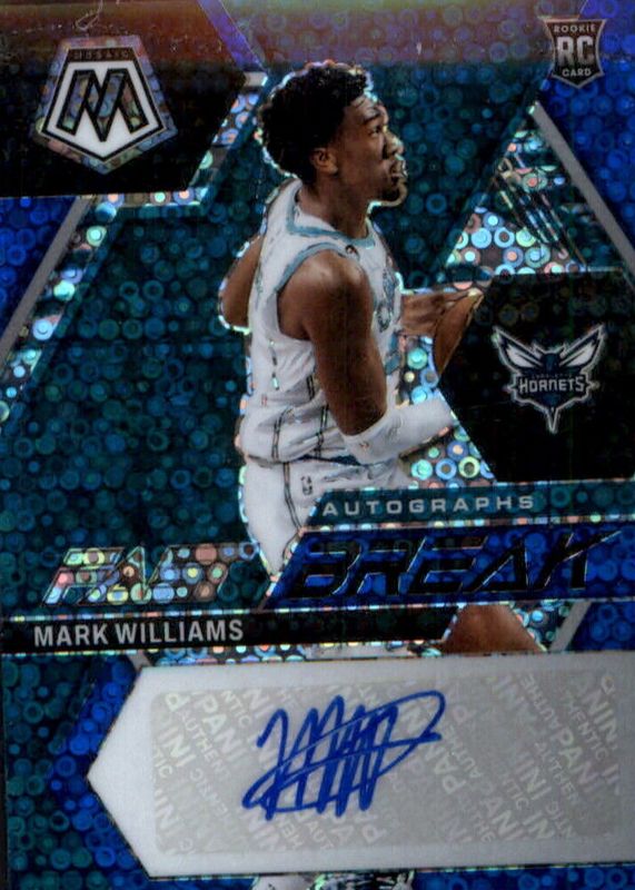 Mark Williams 2022 Mosaic #FB-MWI Fast Break Autographs - Blue /25 Rookie PSA 10