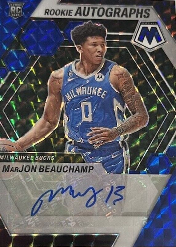 2022 Mosaic #RA-BEA Rookie Autographs - Blue /49