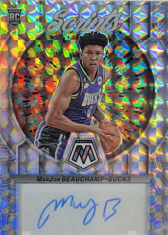 MarJon Beauchamp 2022 Mosaic #RS-BEA Rookie Scripts Rookie SGC 9.5