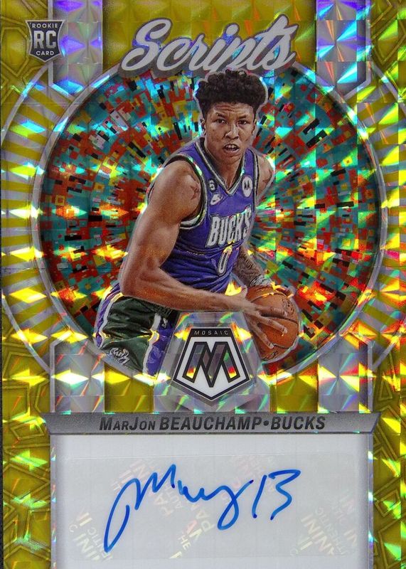 2022 Mosaic #RS-BEA Rookie Scripts - Gold /10