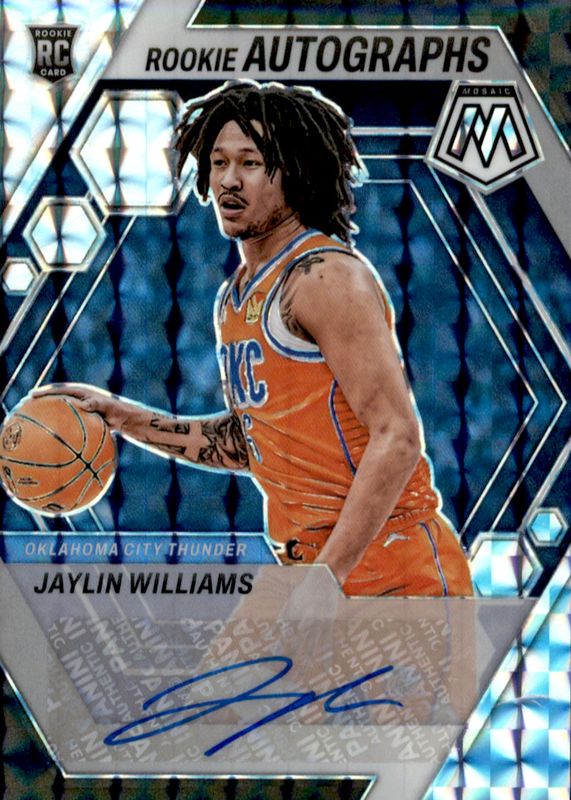 Jaylin Williams 2022 Mosaic #RA-JAY Rookie Autographs RAW