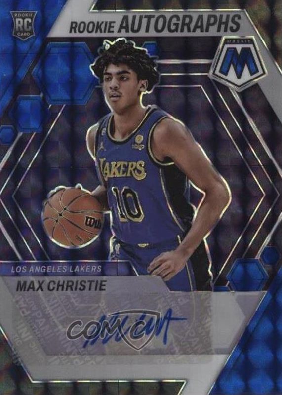 Max Christie 2022 Mosaic #RA-MAX Rookie Autographs - Blue /49 RAW