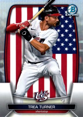 Trea Turner 2023 Bowman Chrome #WBC-84 WBC Flag
