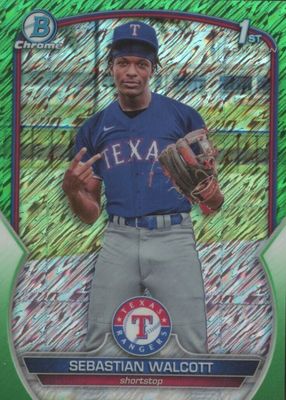 Sebastian Walcott 2023 Bowman Chrome #BCP-189 Prospects - Green 