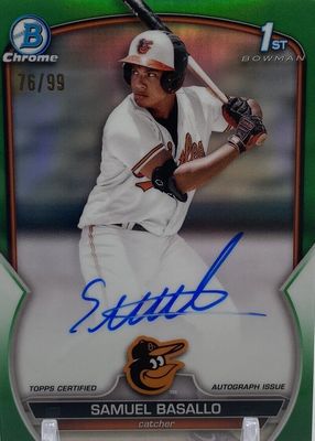 2023 Bowman Chrome #CPA-SB Prospect Auto - Green Refractor /99 (1st)