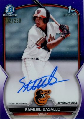 2023 Bowman Chrome #CPA-SB Prospect Auto - Purple Refractor /250 (1st)