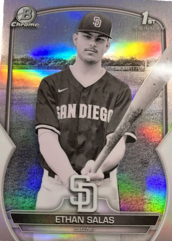 Ethan Salas 2023 Bowman Chrome #BCP-171 Prospects - Pearl Refractor (1st) PSA 9