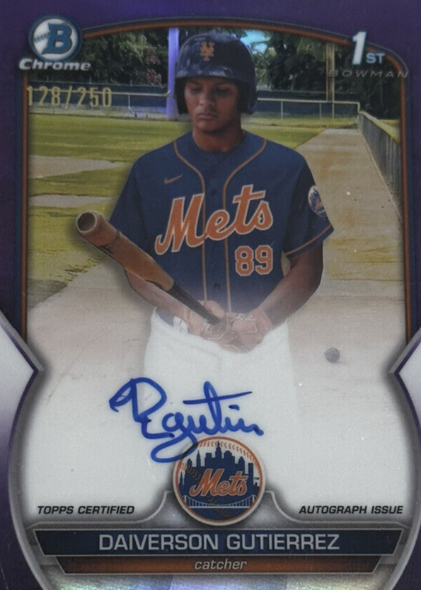 その他 Daiverson Gutierrez 2023 Bowman Chrome Daiverson Gutierrez 1st Yellow Orange