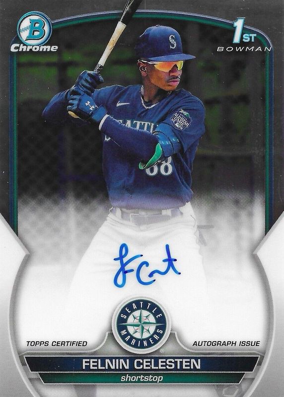 Felnin Celesten 2023 Bowman Chrome #CPA-FC Prospect Auto (1st) RAW