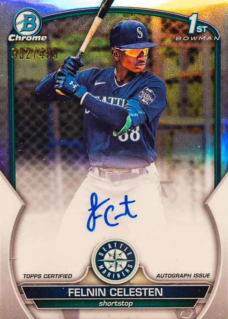 Felnin Celesten 2023 Bowman Chrome #CPA-FC Prospect Auto (1st 