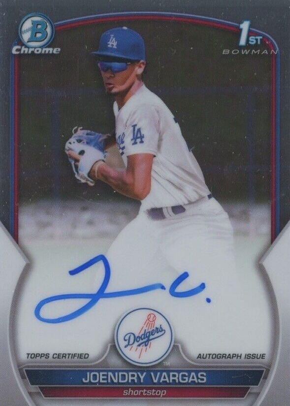 その他 Joendry Vargas 1st bowman auto Joendry Vargas 2023 Bowman Chrome #CPA-JV Prospect Auto (1st
