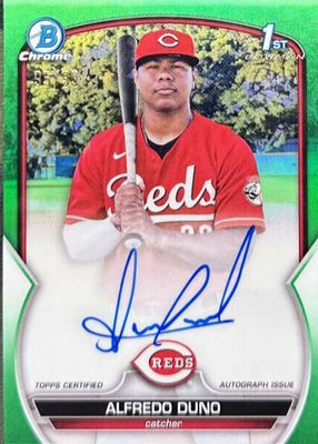 2023 Bowman Chrome #CPA-ADU Prospect Auto - Green Lava Refractor /99 (1st)