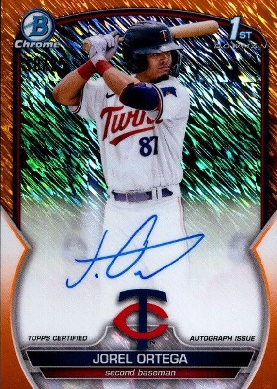 2023 Bowman Chrome #CPA-JORT Prospect Auto - Orange Shimmer Refractor /25 (1st)