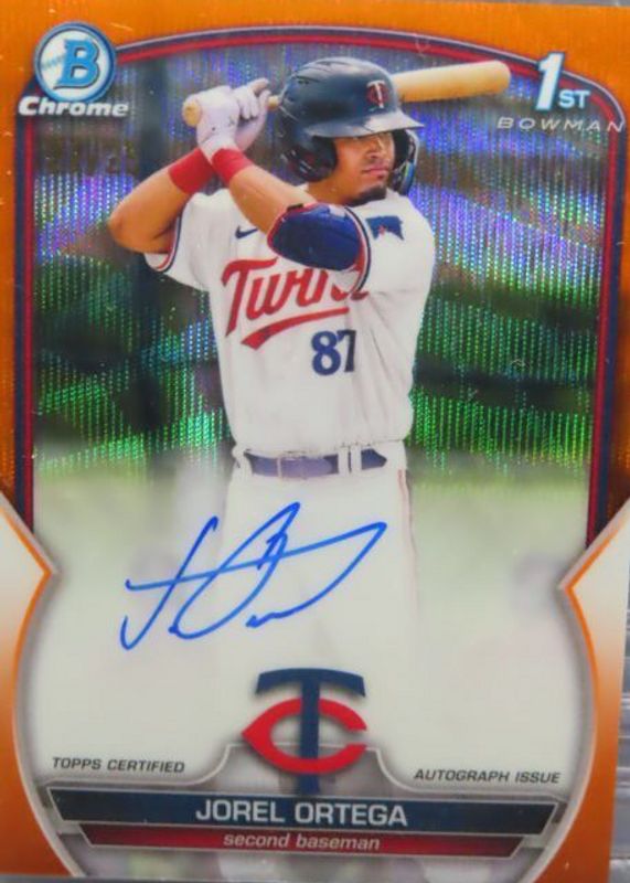 Jorel Ortega 2023 Bowman Chrome #CPA-JORT Prospect Auto - Orange Wave Refractor /25 (1st) SGC 10